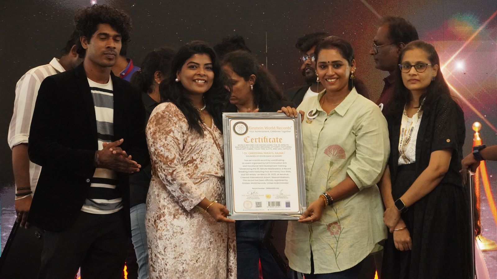 World Record for Showcasing the 25-Minute Masterpiece: A Record-Breaking Attempt Featuring Four Art Forms, Four Time Slots, and 100+ Artists